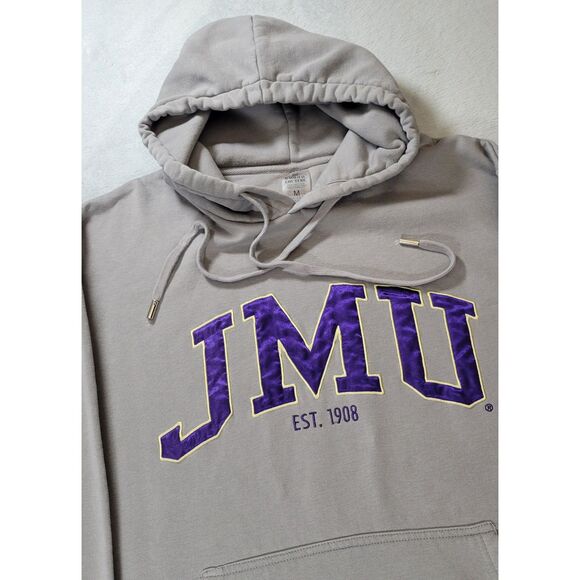 Gameday Couture JMU James Madison Dukes Gray Sweatshirt Hoodie Womens Medium - Picture 1 of 9